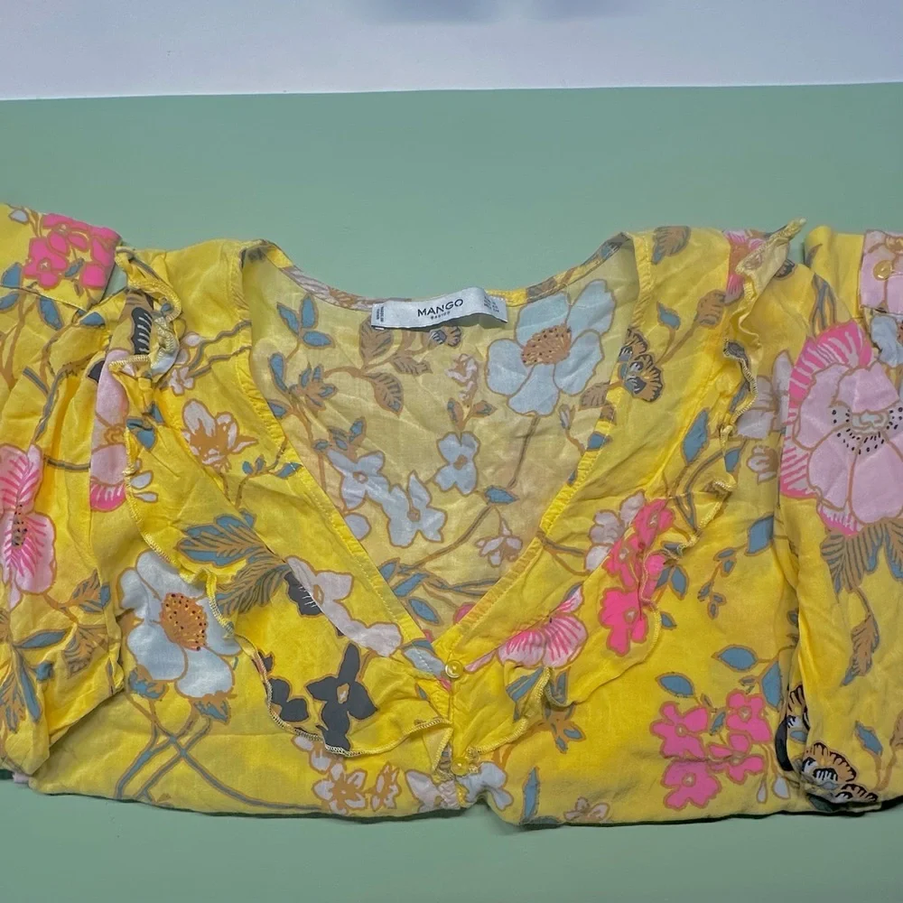 Mango Yellow Ruffled Blouse - Picture 6 of 7